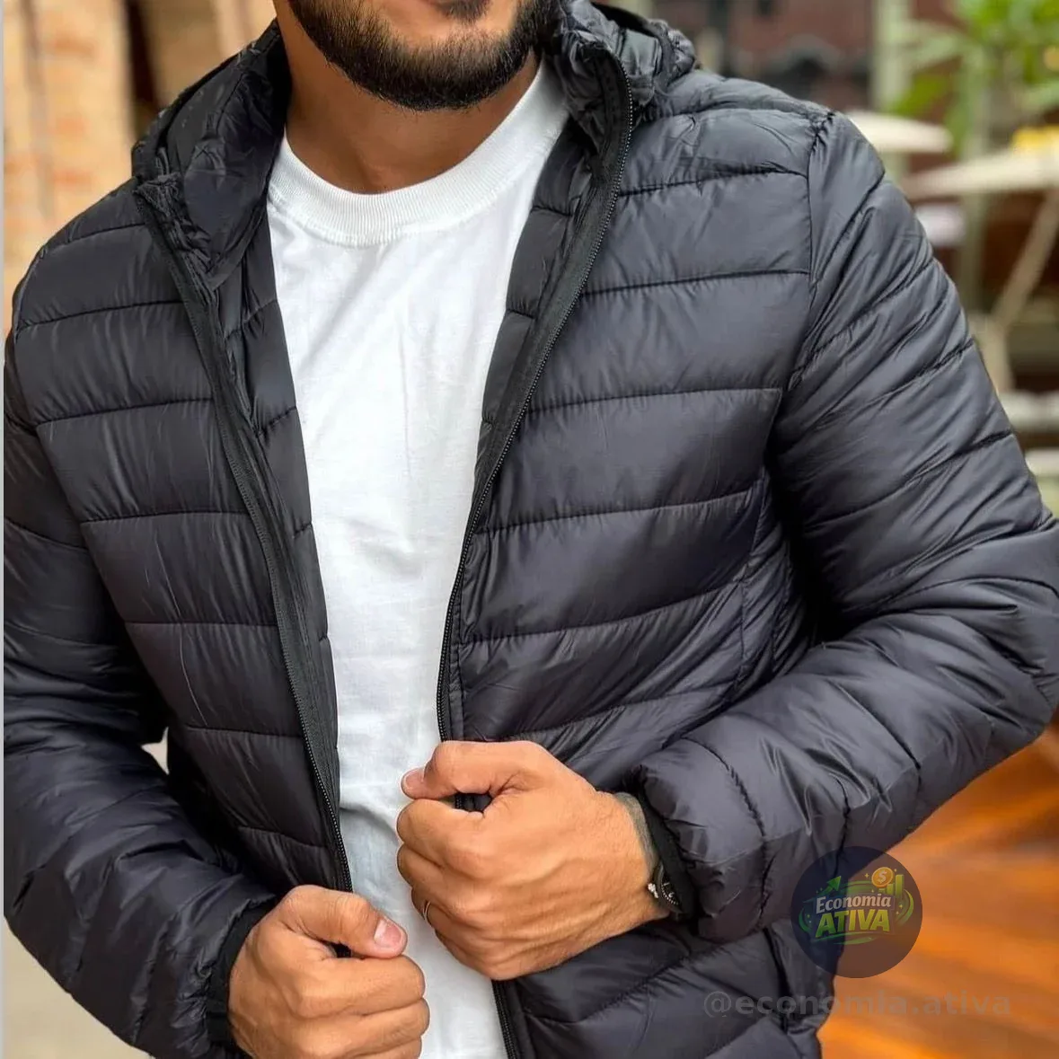 Jaqueta Puffer De Frio Intenso Impermeável Inverno