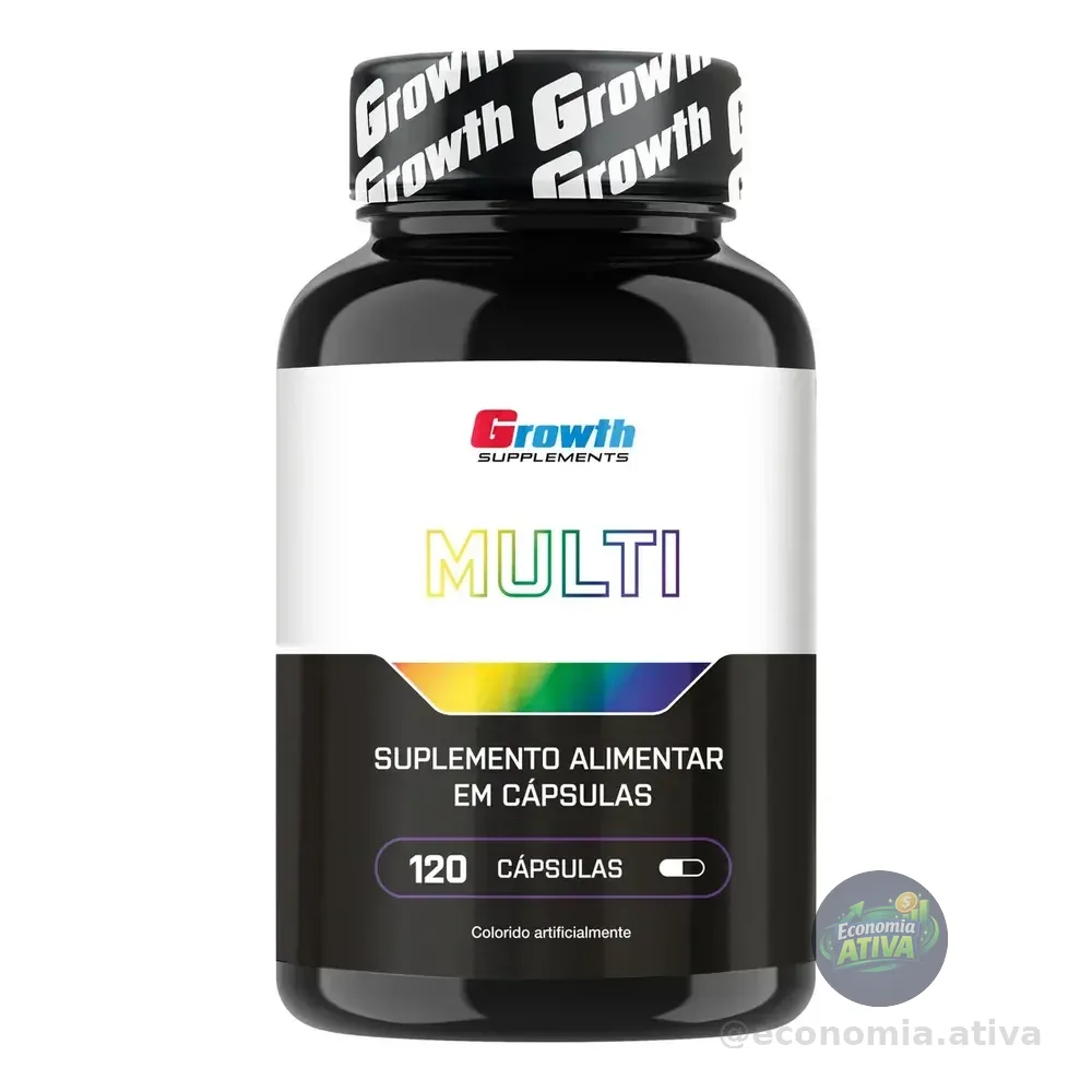 Multivitamínico 120 Cáps. Growth Supplements - Sabor Neutro (nova Fórmula)