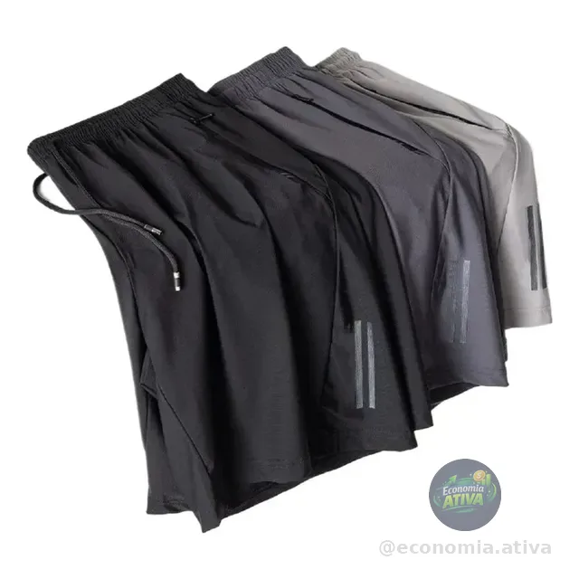 Kit 3 Bermuda Masculina Importada Seda  Secagem Rápida
