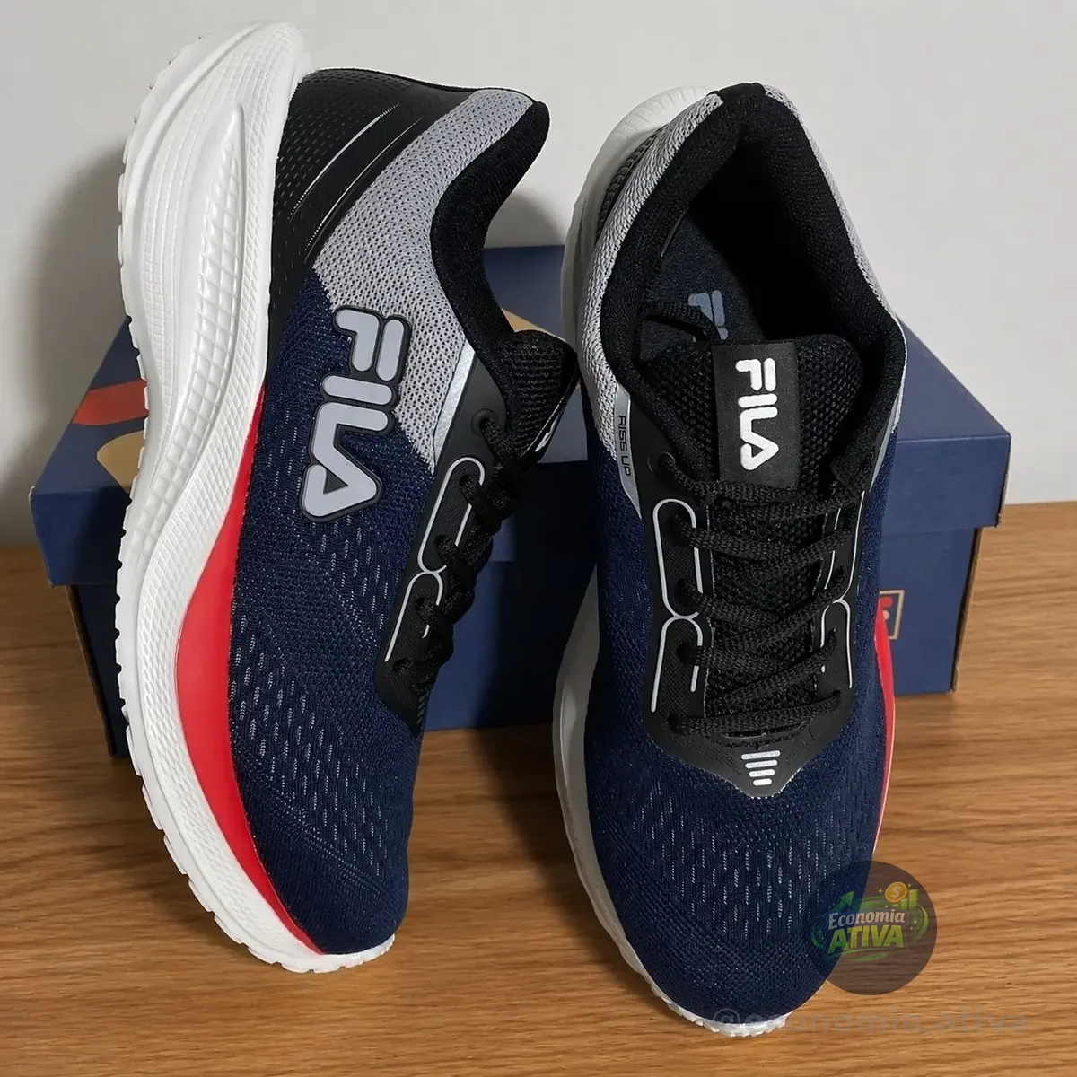 Tênis Fila Rise Up Masculino Confortável Mesh Leve Esportivo