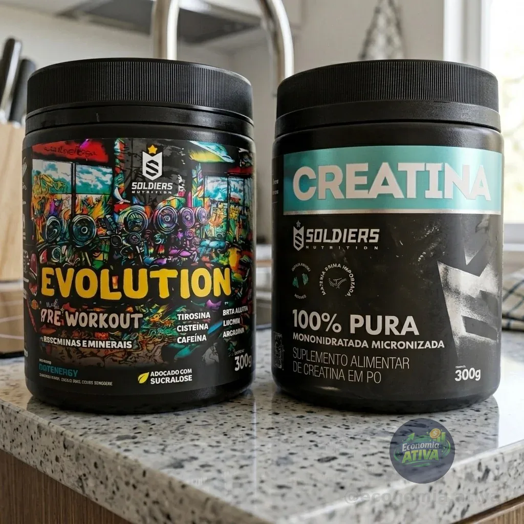 Kit: Creatina 300g + Pré-treino Evolution 300g Soldiers Nutr