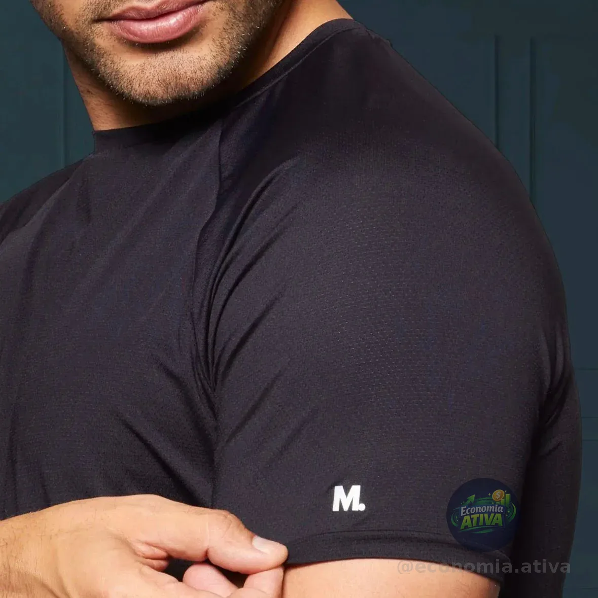 Kit 2 Camisetas Raglan Manga Curta Masculina Mash Pt00/az08 Lisa M