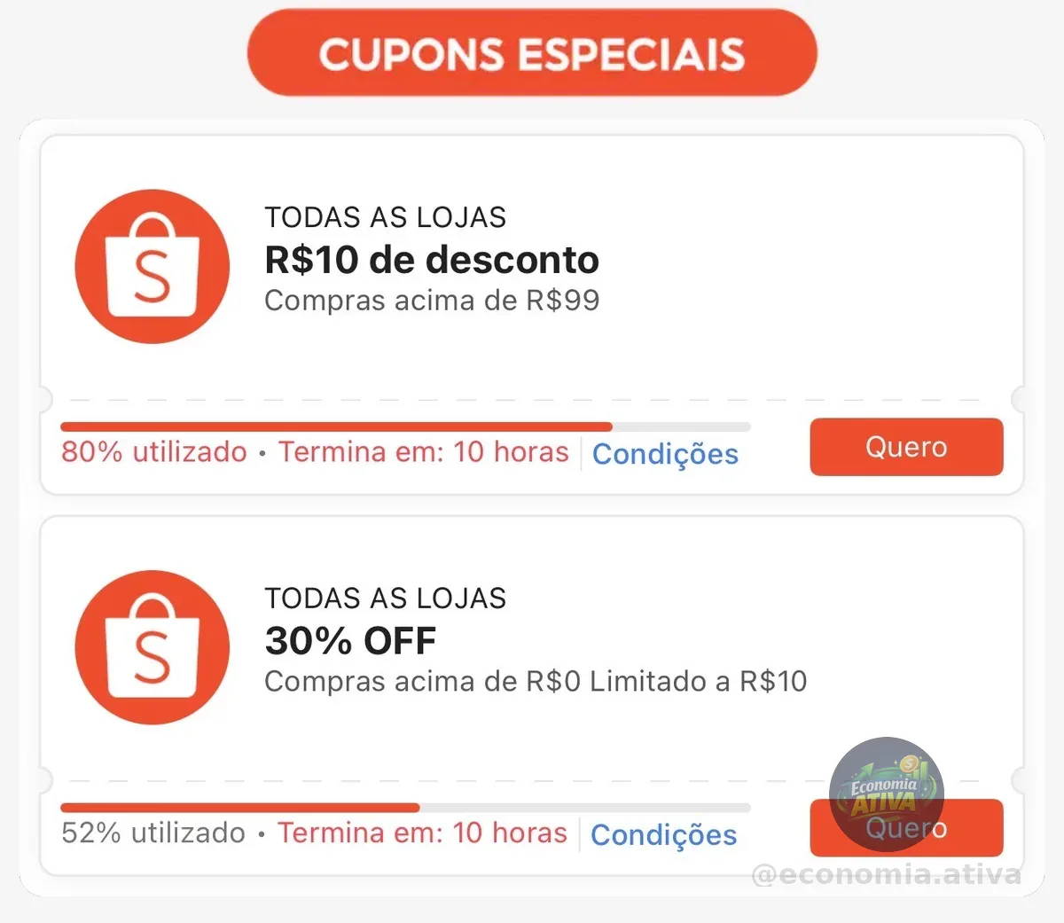 RENOVOU OS CUPONS SHOPEE corre, vai acabar rápido