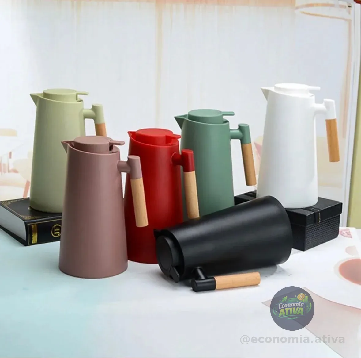 Garrafa Térmica 1 Litro Com Termômetro