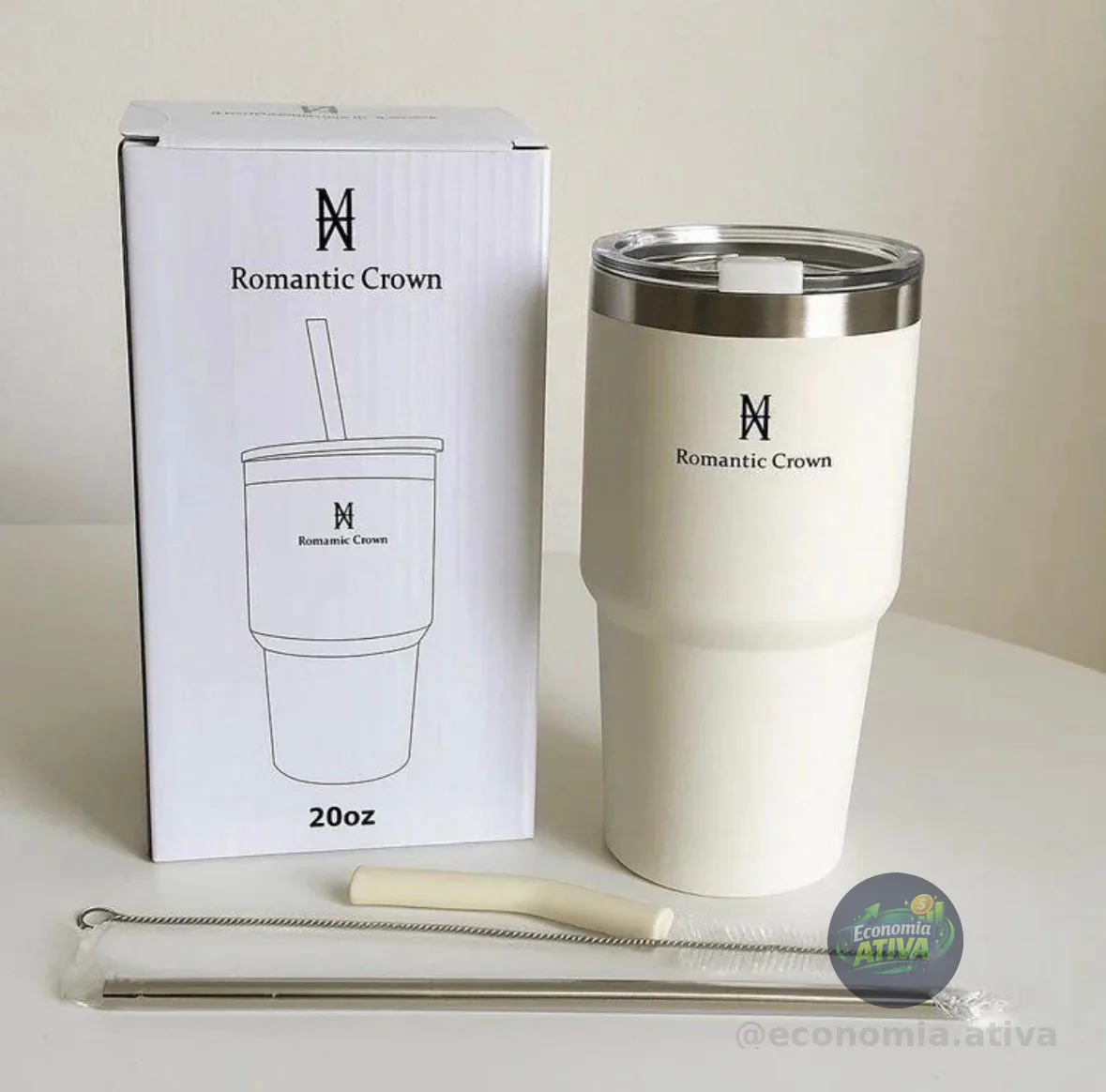 Copo Térmica 600ml Inox Anti-vazamento