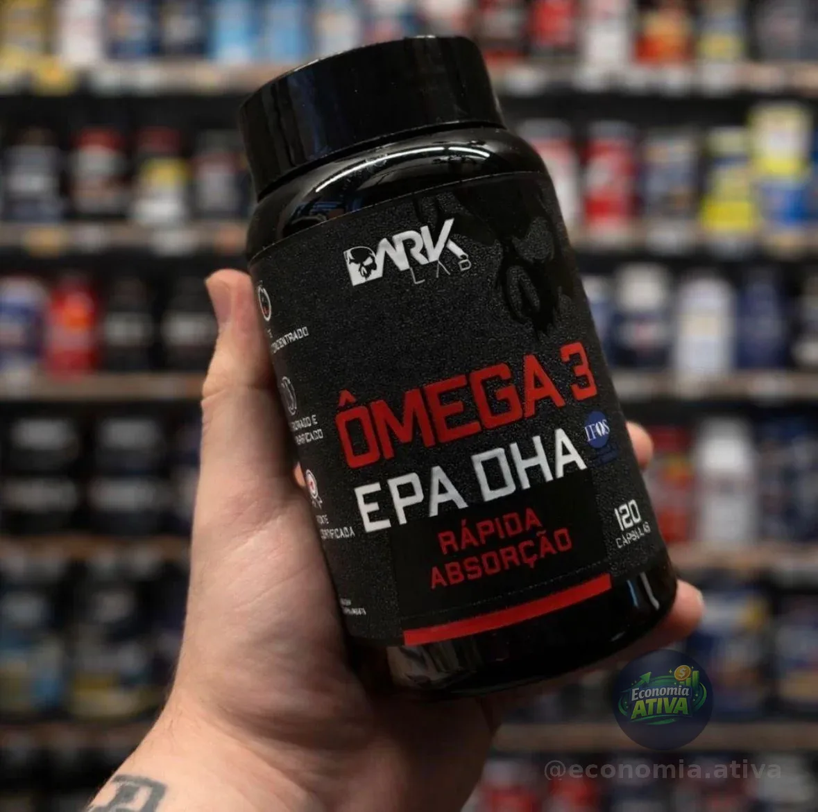Ômega 3 EPA DHA 120 Cápsulas Dark Lab