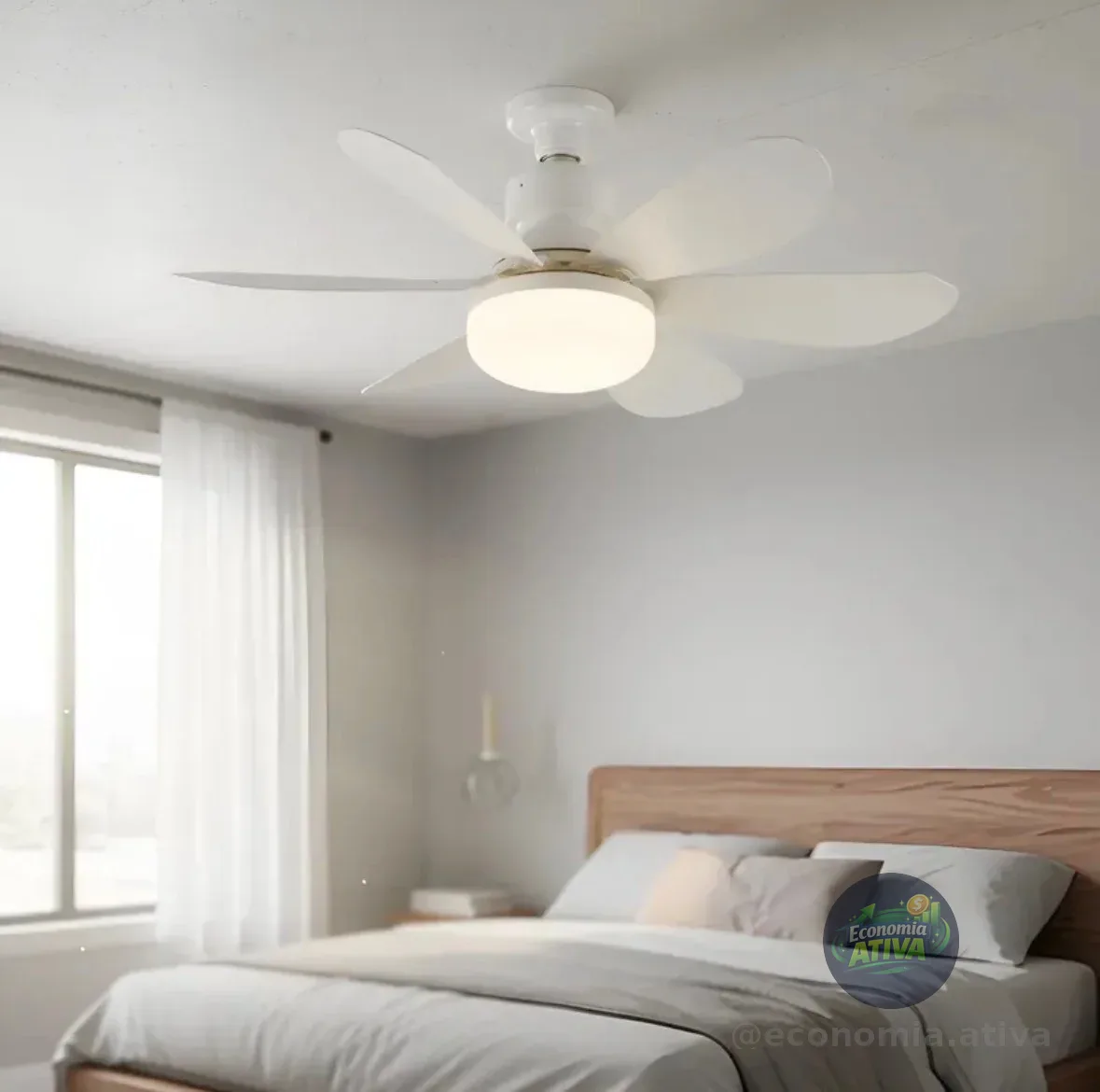 Lâmpada Ventilador De Teto  Hélices