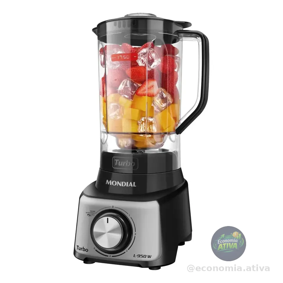 Liquidificador Turbo Mondial 952w L-950-bg Preto 127v