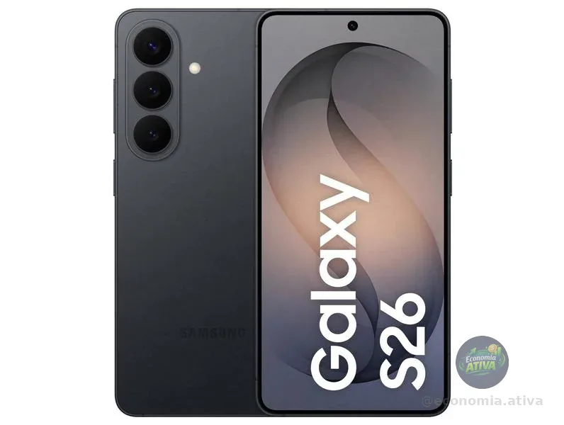 Samsung Galaxy S26 Preto 5G 256GB Galaxy AI 12GB RAM Câm. Tripla 50+12+10MP