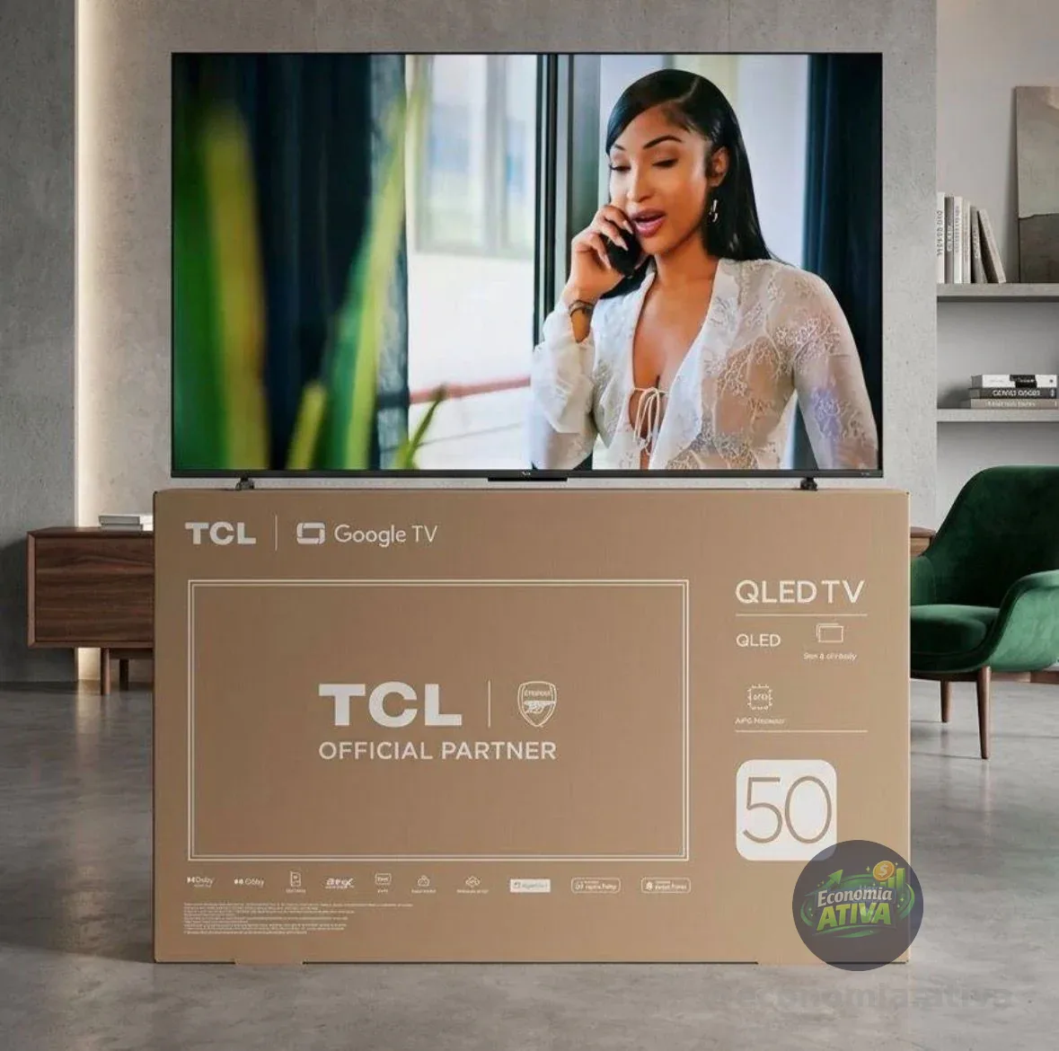 Smart TV TCL QLED 50’’ 4K Google TV (50P7K)