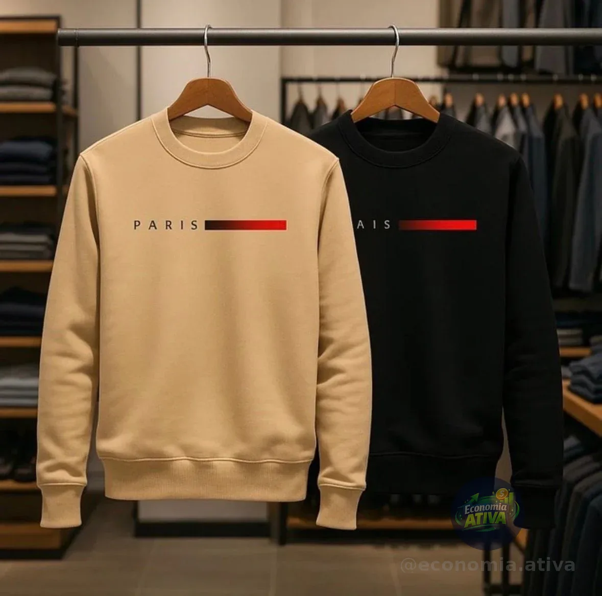 Moletom Blusa De Frio Milano Italia Casual Gola Careca