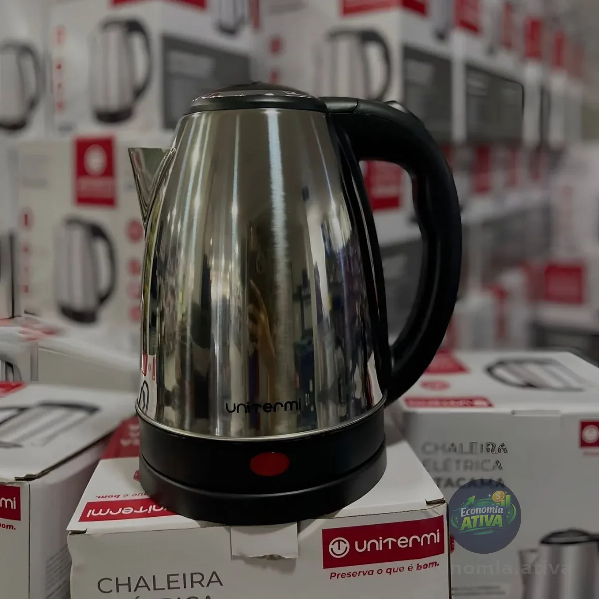 Chaleira Elétrica Jarra Café Chá Inox 110v