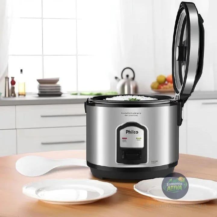 Panela de Arroz Elétrica Philco 5 Xícaras 1,6L 127/220v