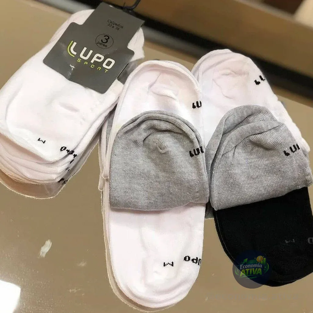 Kit 10 Pares De Meias Lupo Soquete Invisível Sport