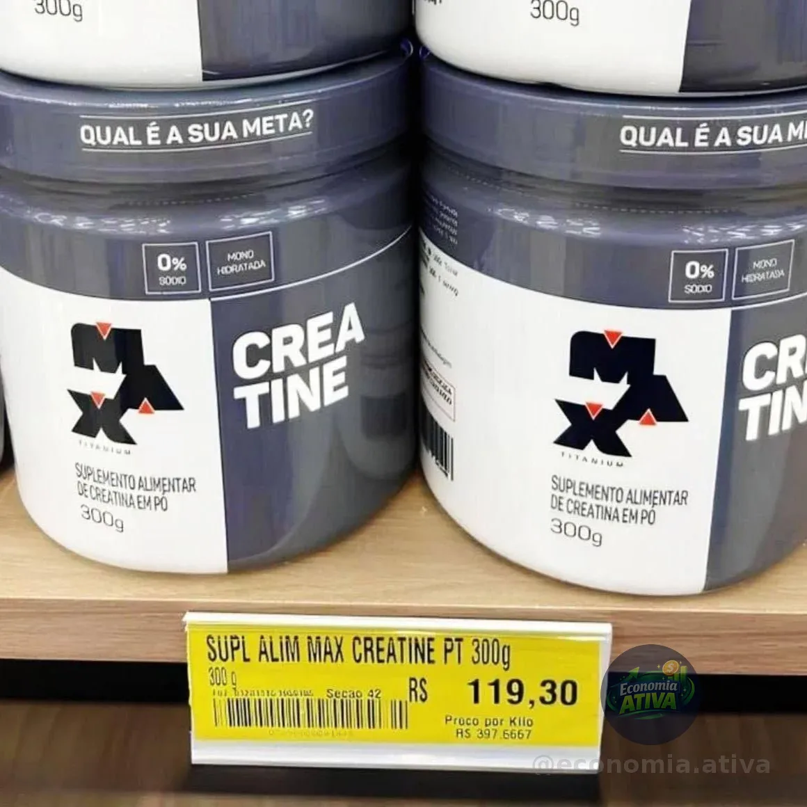 Max Titanium Creatina 300g Monohidratada