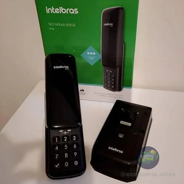 Fechadura Digital Interno e Externo FR 10 Preto Intelbras
