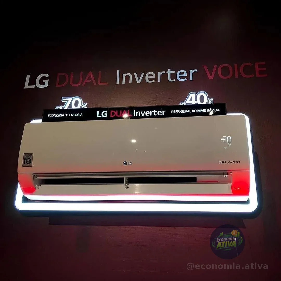 Ar Condicionado Inverter LG Dual Voice Ai 12.000 Btus Frio R-32 Branco 220v