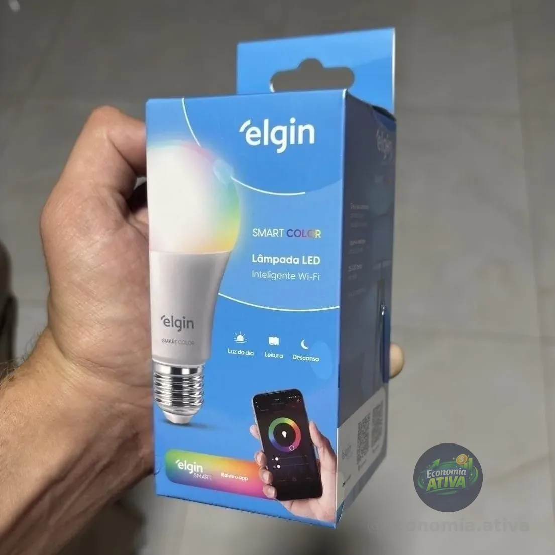 Lâmpada Inteligente 10W Elgin RGB Wifi Compatível com Alexa