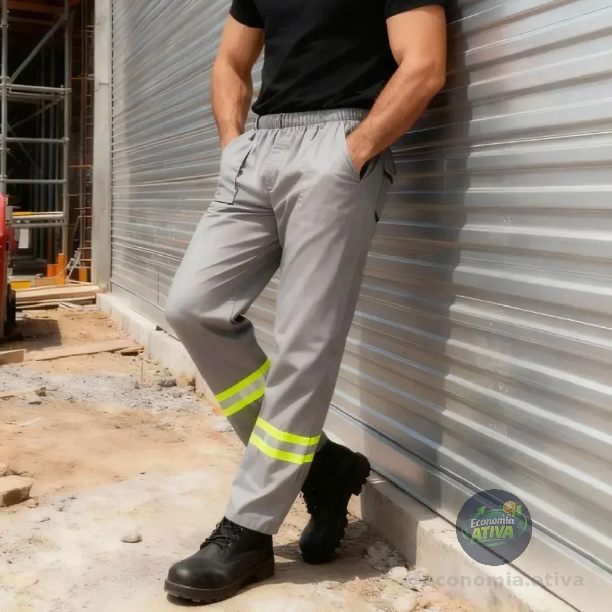 Calça De Brim Ideal Trabalho Pesado Reforçada