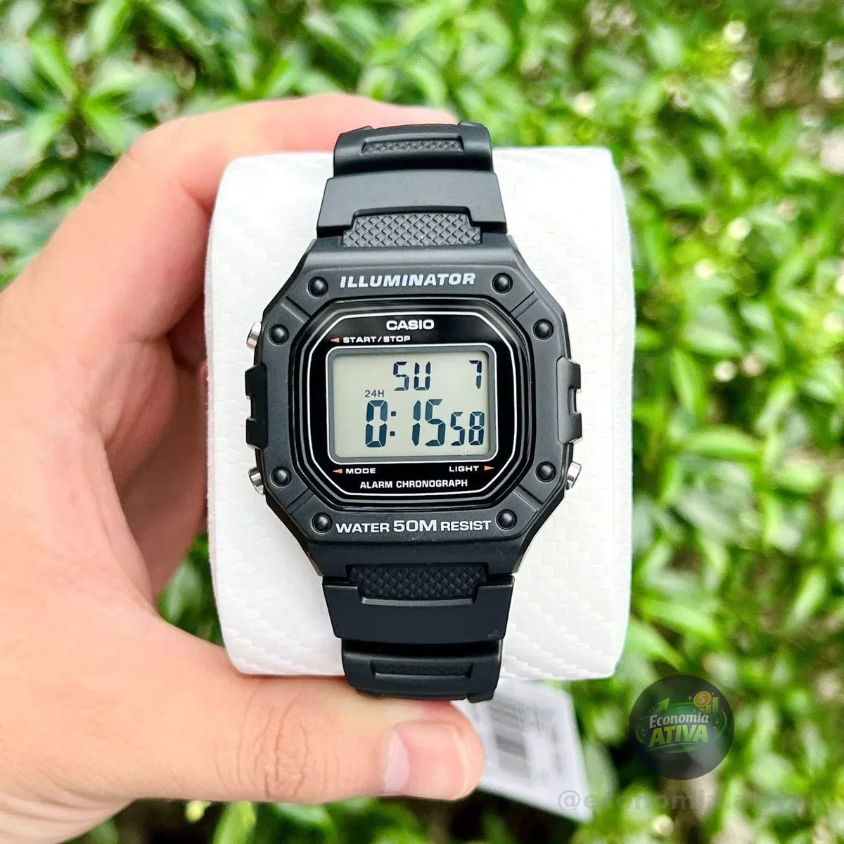 Relógio De Pulso Casio Youth W-218h-1av Preto