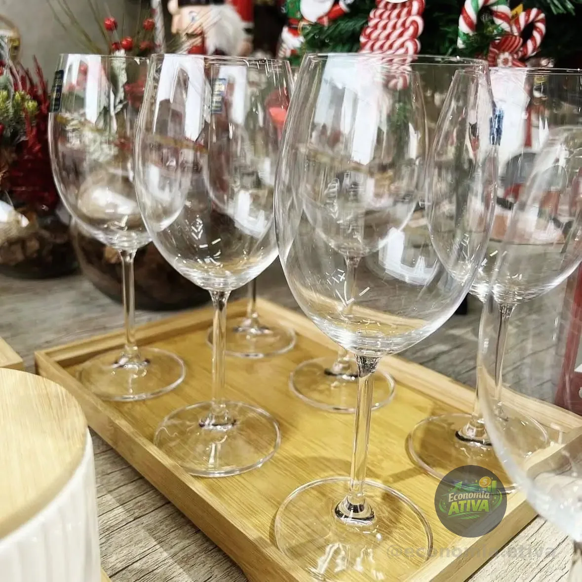 Jogo 6 Taças De Vinho 300ml Titanium Cristal