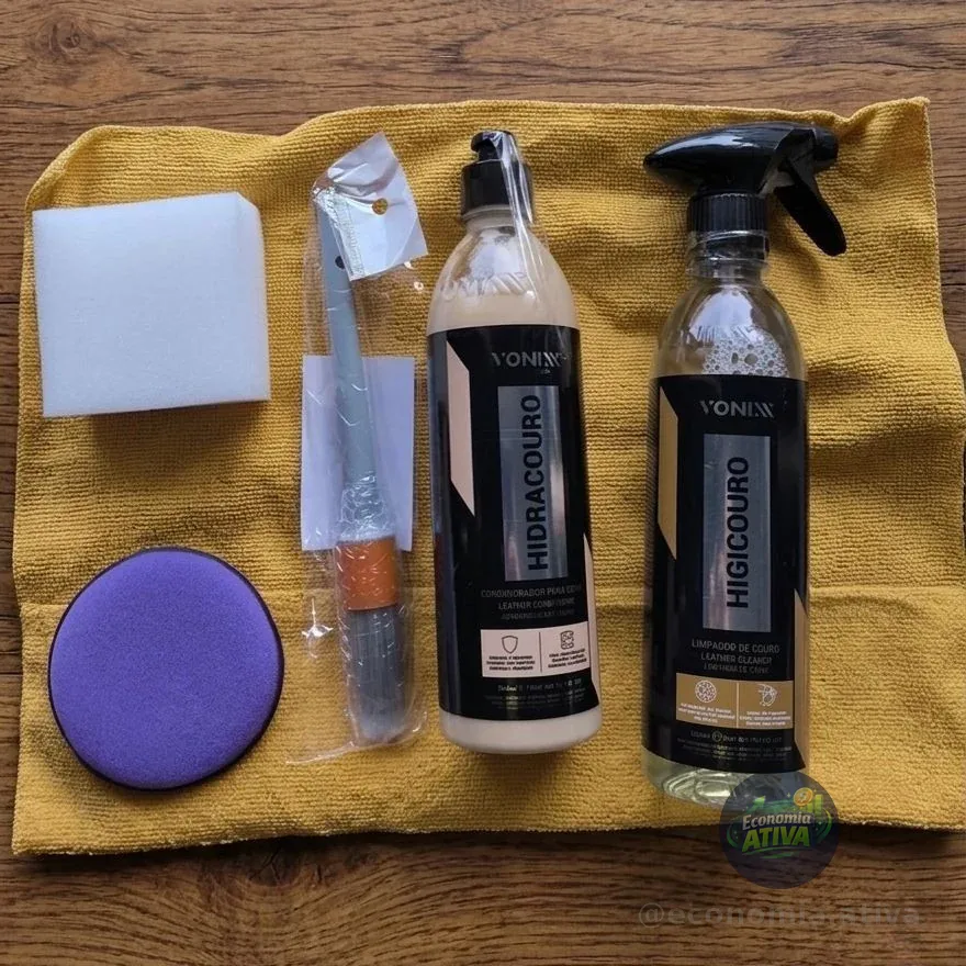 Kit Limpeza Hidratação Couro Vonixx Limpa E Hidrata