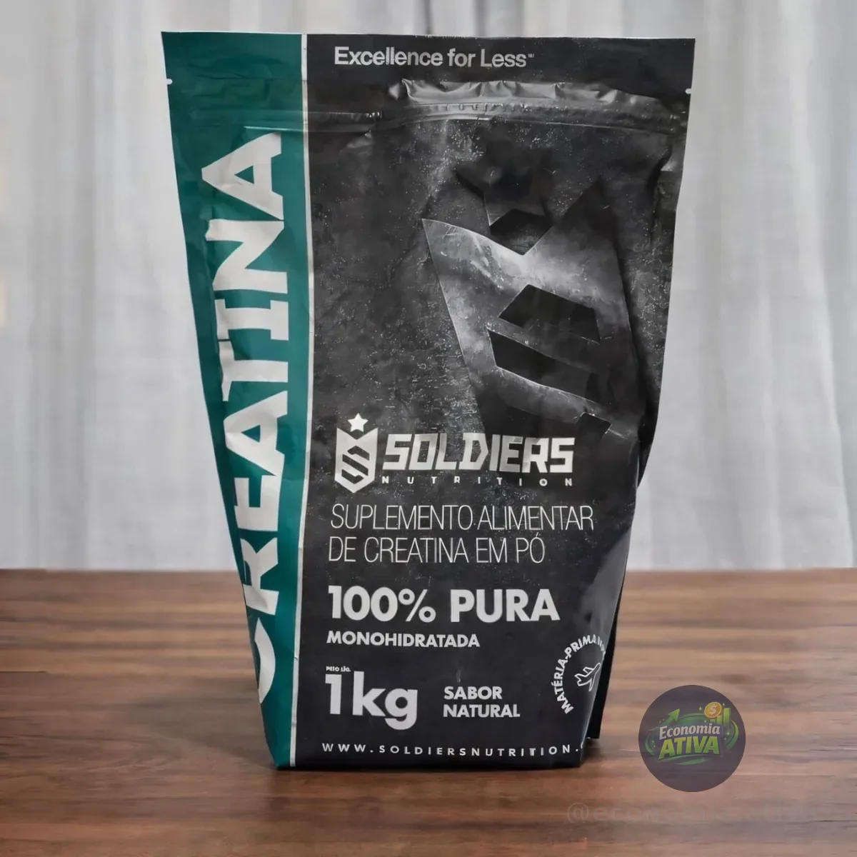 Creatina Monohidratada 1Kg 100% Pura Soldiers Nutrition