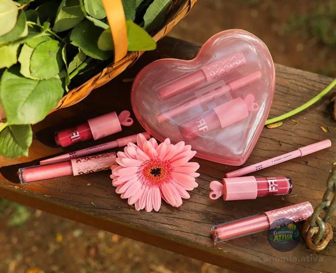 Kit Fran Love Kit Gloss Labial E Lápis Labial By Franciny