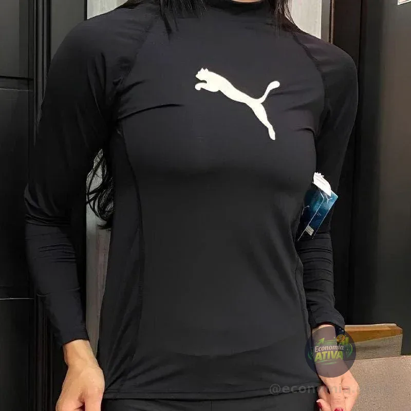 Camiseta Térmica Puma Uv 50+ Manga Longa Feminino