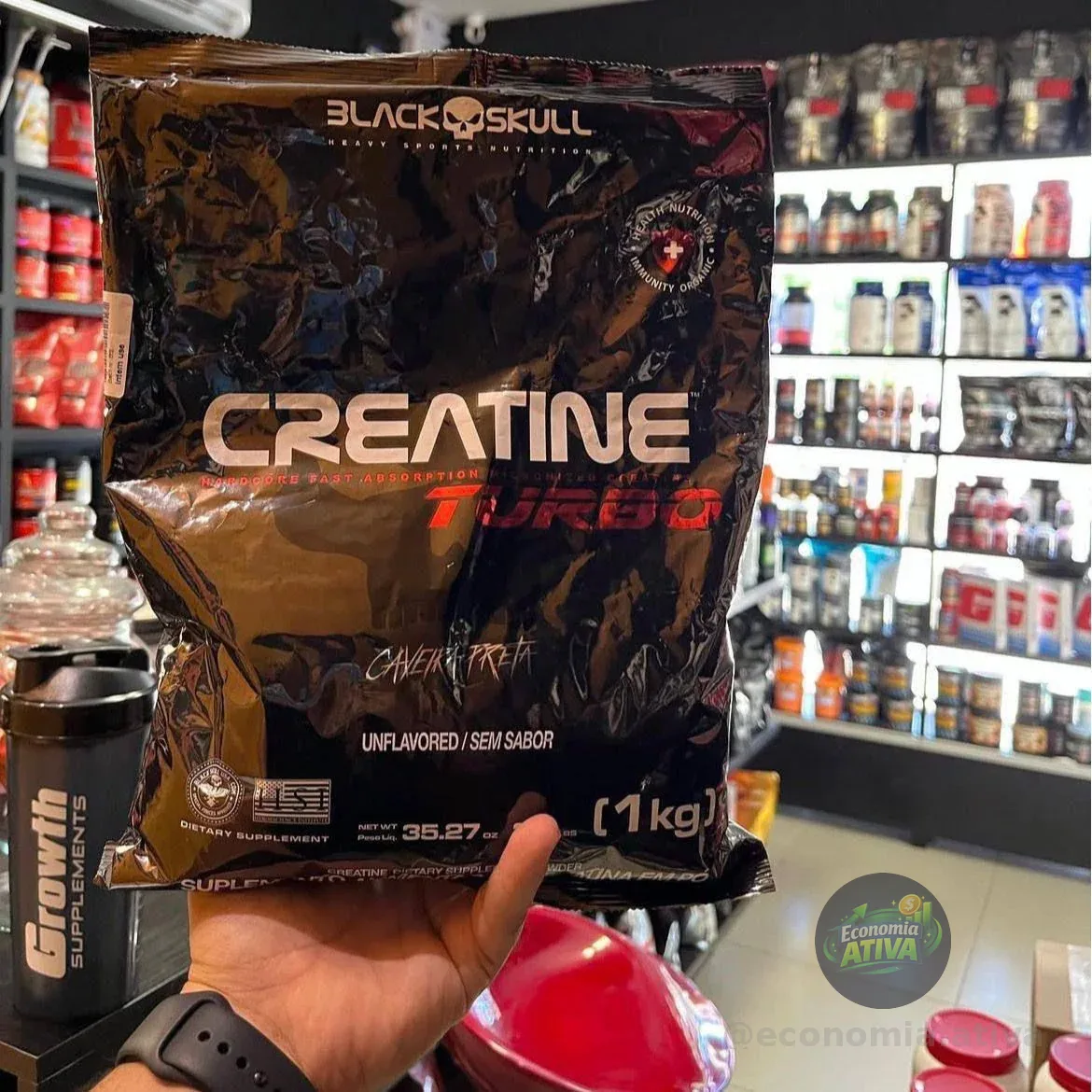 Creatina Turbo Refil 1kg Black Skull