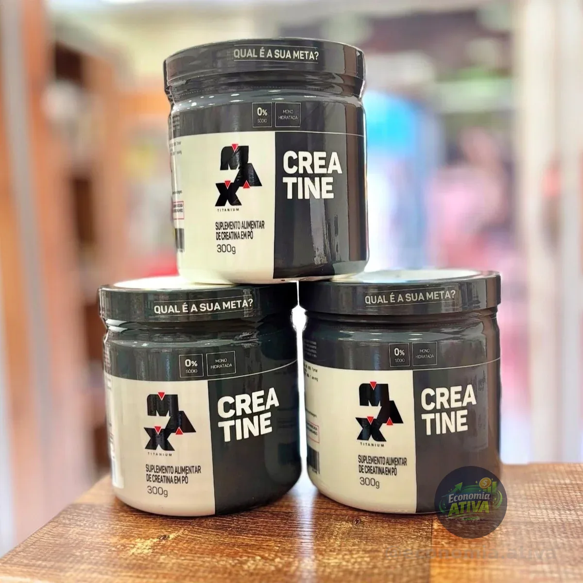 Kit 2x Creatina 300g Max Titanium Monohidratada