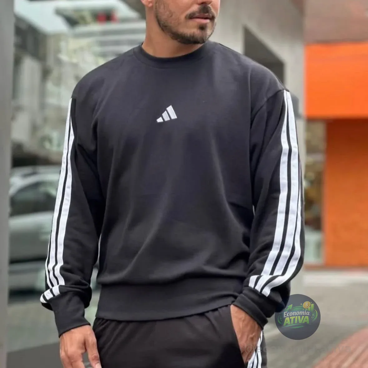 Moletom Adidas 3 Listras Masculino