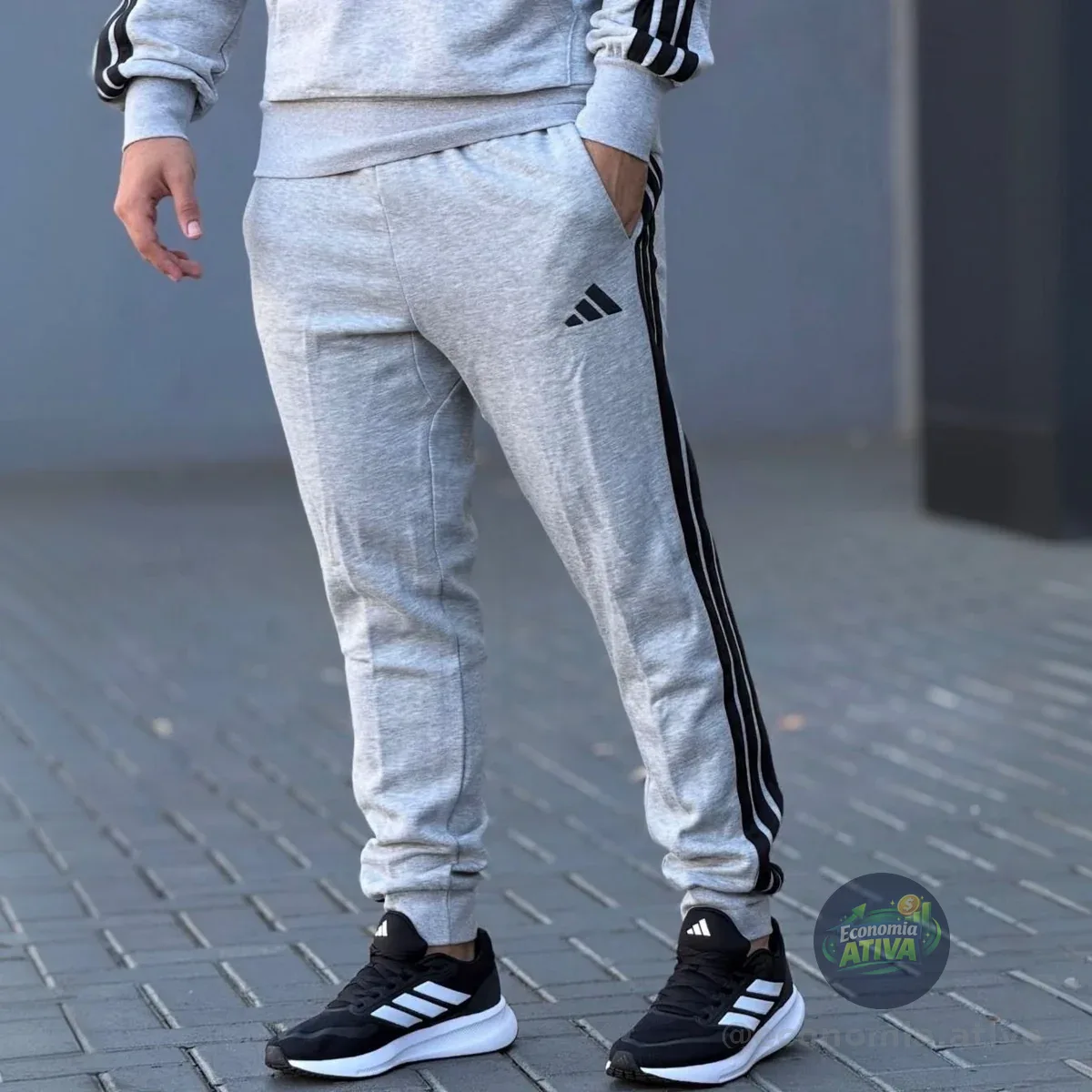 Calça Essentials French Terry 3 Listras