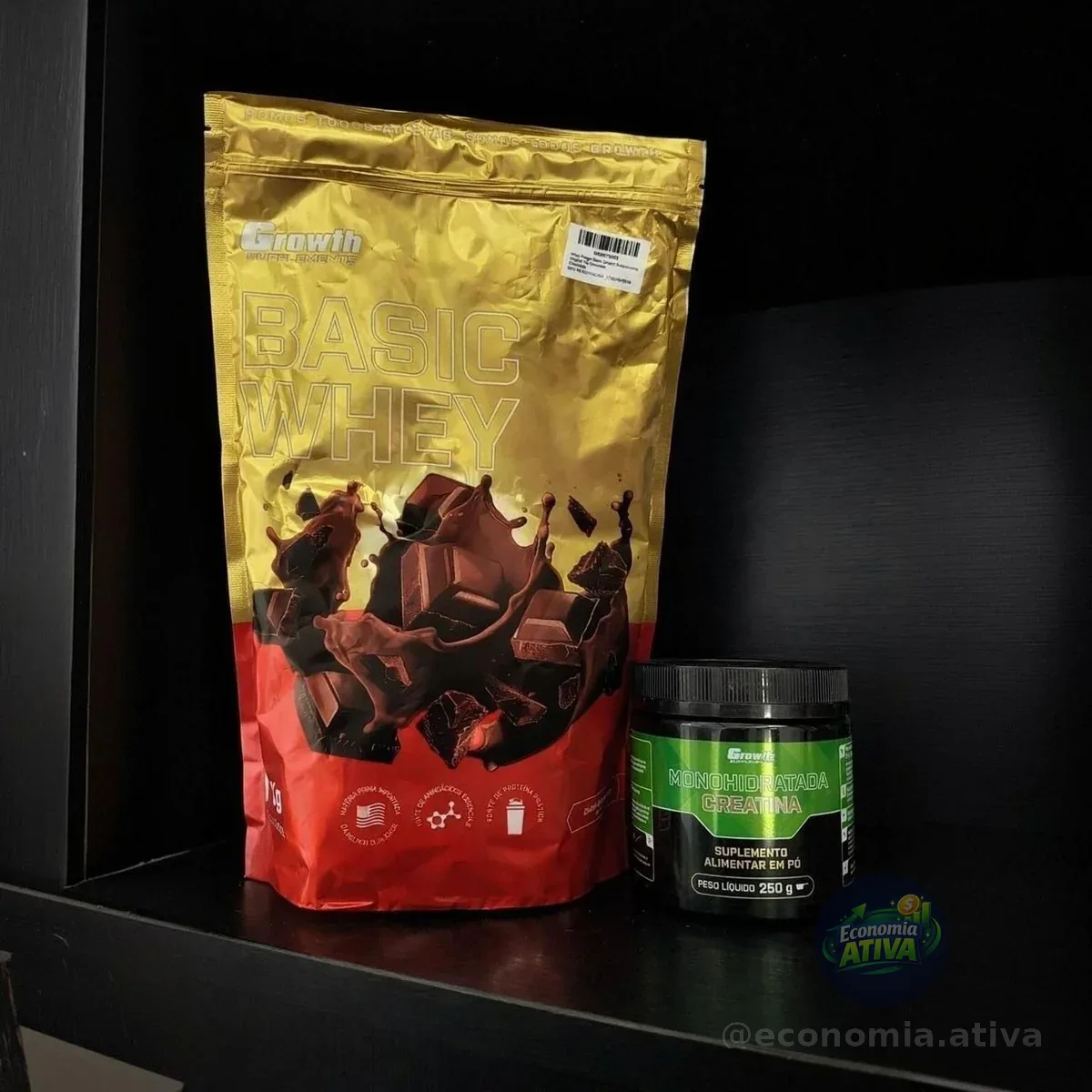 Whey Protein Basic Chocolate 1kg + Creatina Monohidratada 250g