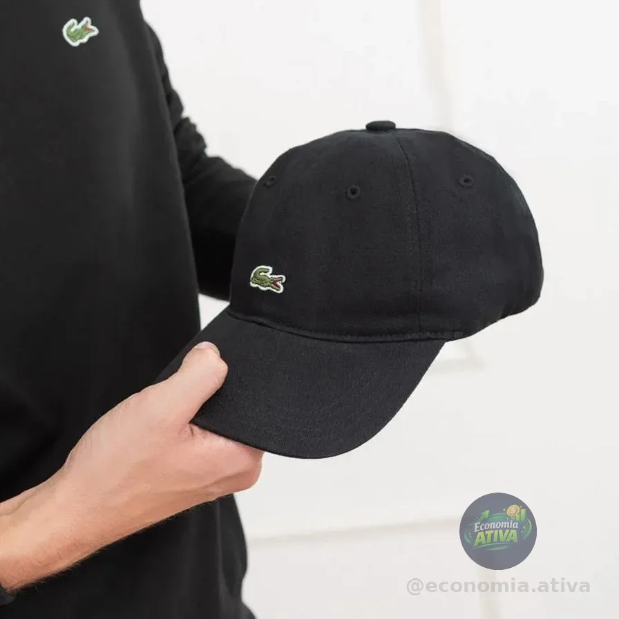 Boné Da Lacoste Unissex Em Sarja