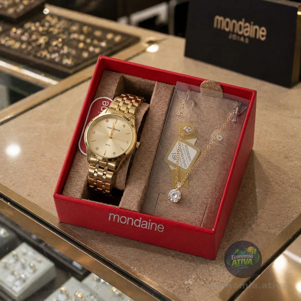 Kit Relógio Mondaine Feminino