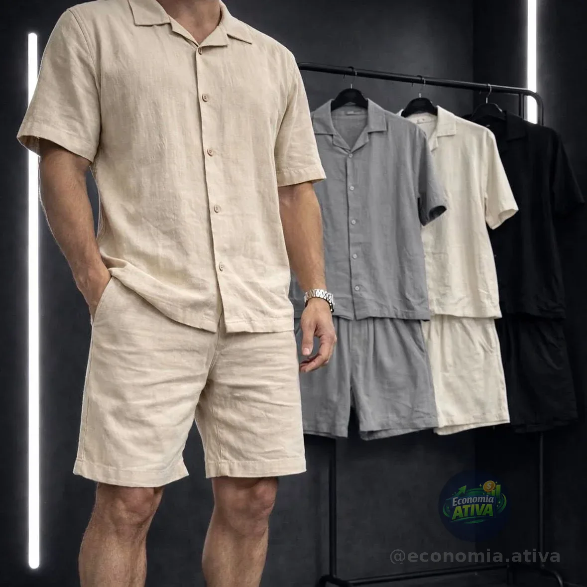 Conjunto Linho Masculino Social Casual