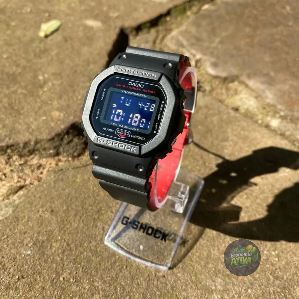 Relógio Casio G-shock Masculino Digital Vermelho Preto