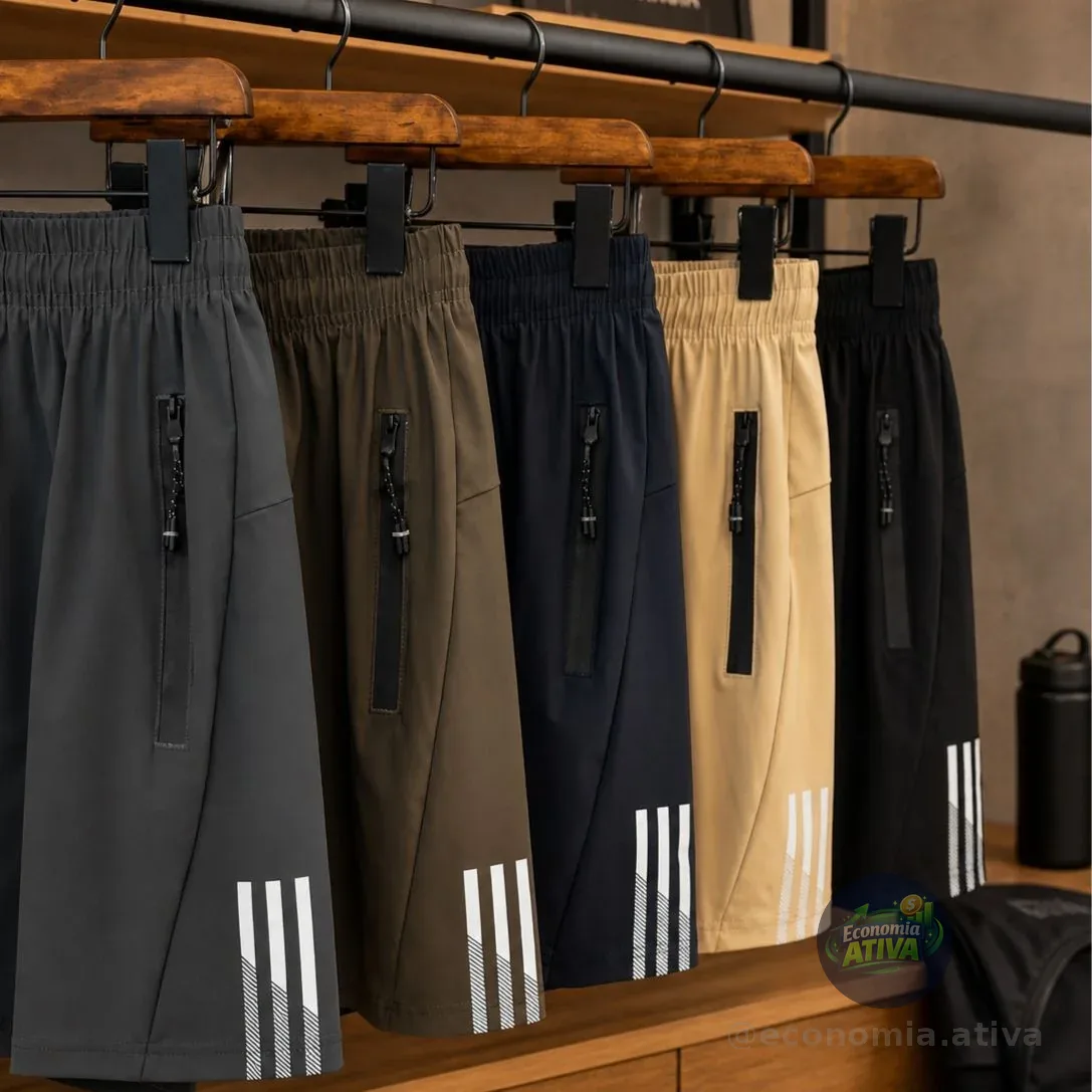 Kit com 3 Bermudas Seda
