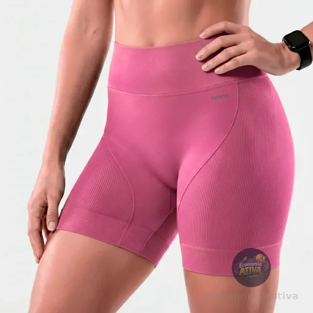 Short Selene Sem Costura Bermuda Sem Transparência Academia