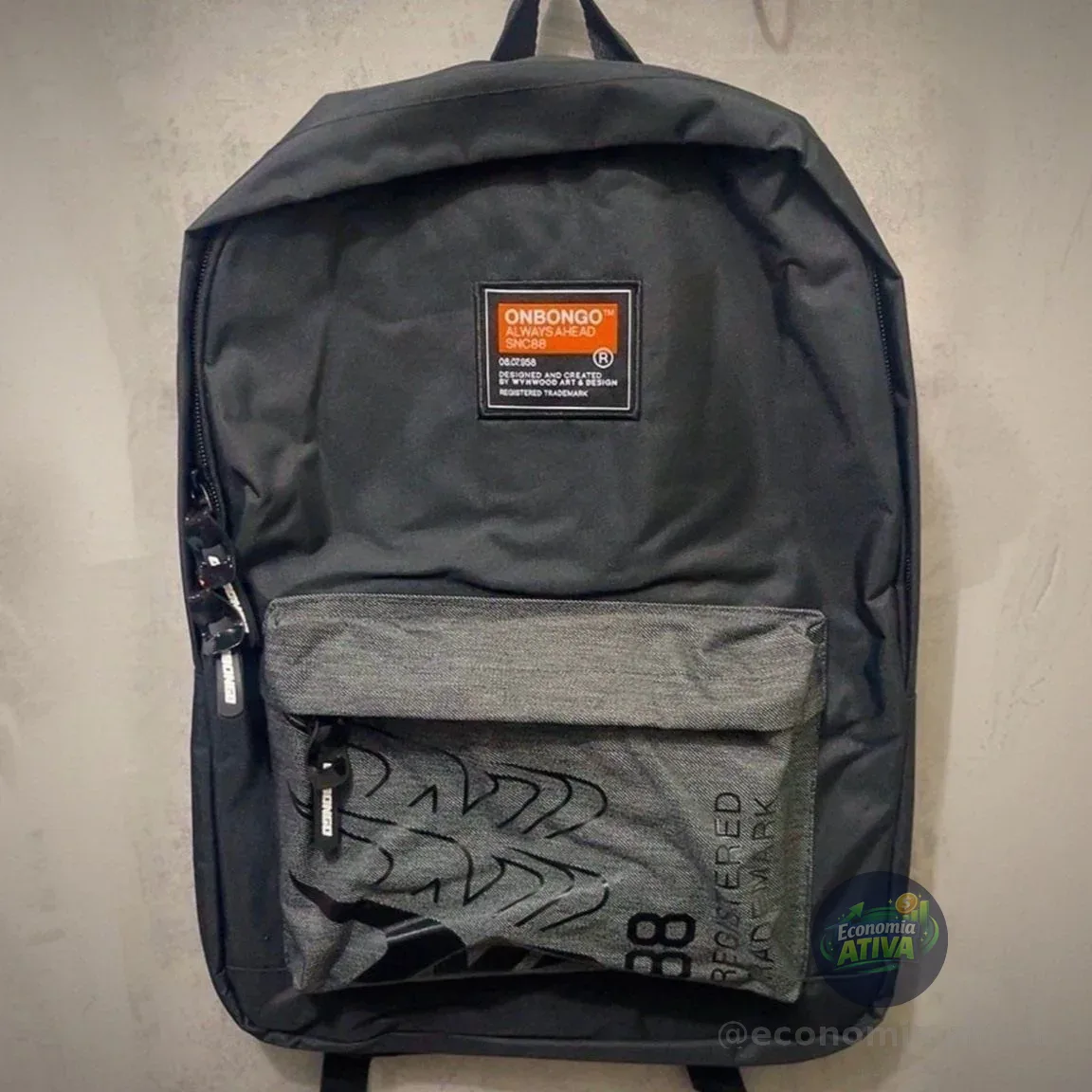 Mochila Casual Prática Escolar Trabalho Moderna Leve Cor Preto