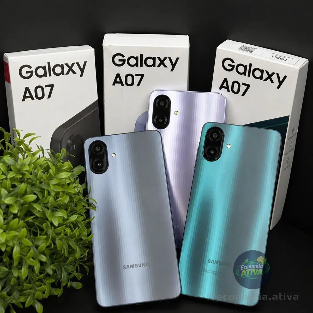 Celular Samsung Galaxy A07 128GB, 4GB, Câm. 50MP, Tela 6.7"- Violeta