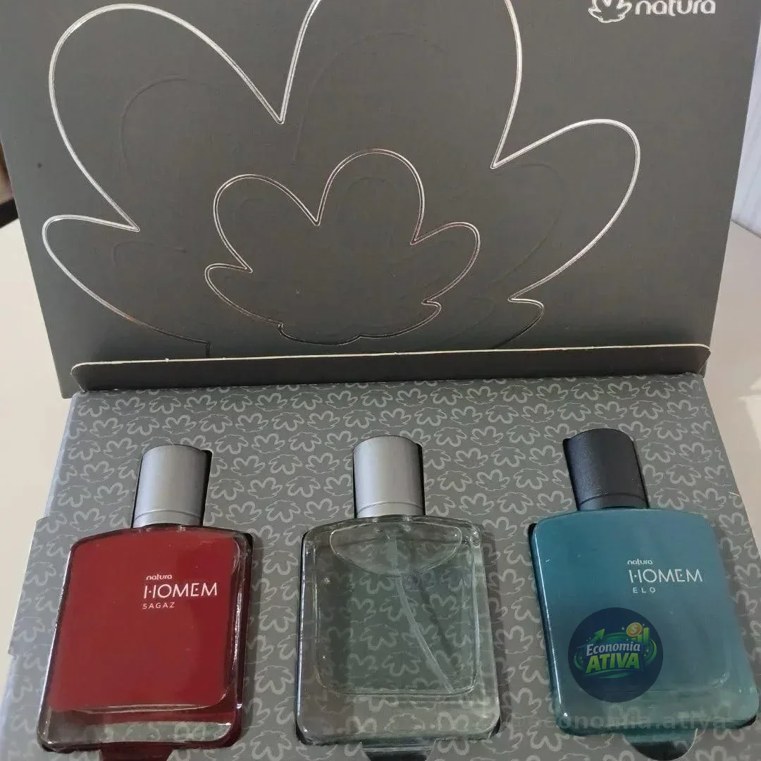 Kit Presente Homem Miniaturas - ⁠Homem Essence 25ml - Homem Tradicional 25ml - ⁠Homem Sagaz 25ml