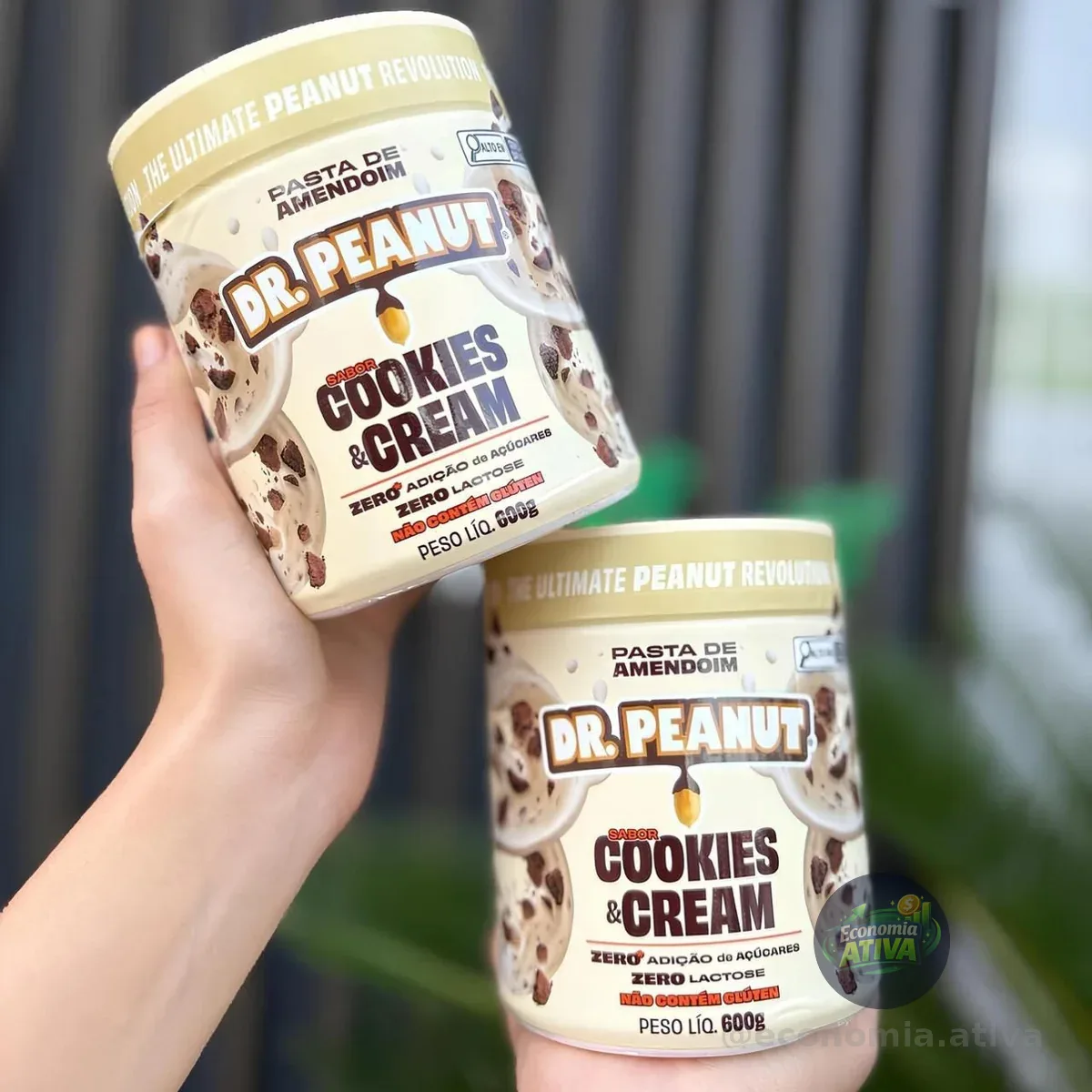 Pasta De Amendoim Dr. Peanut Sabor Cookies & Cream 600g
