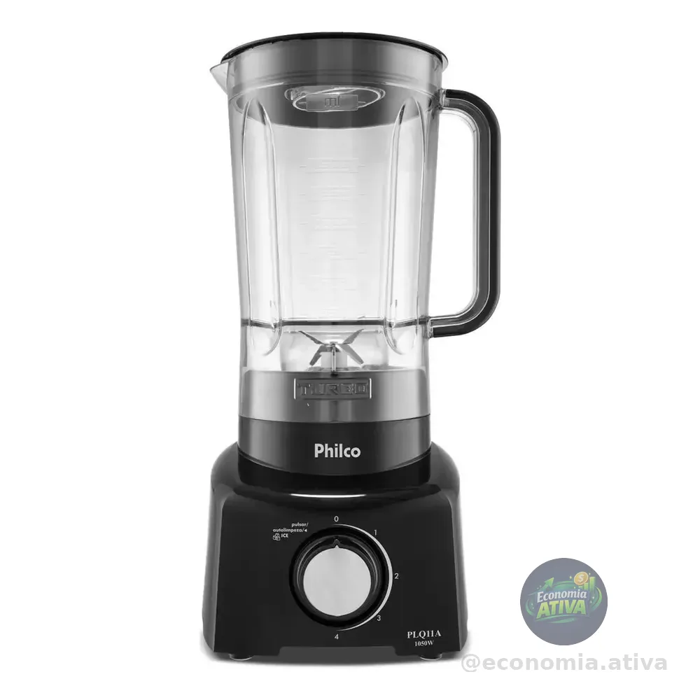 Liquidificador Philco 2,7l 4 Velocidades 1050w Plq11a Preto 127v