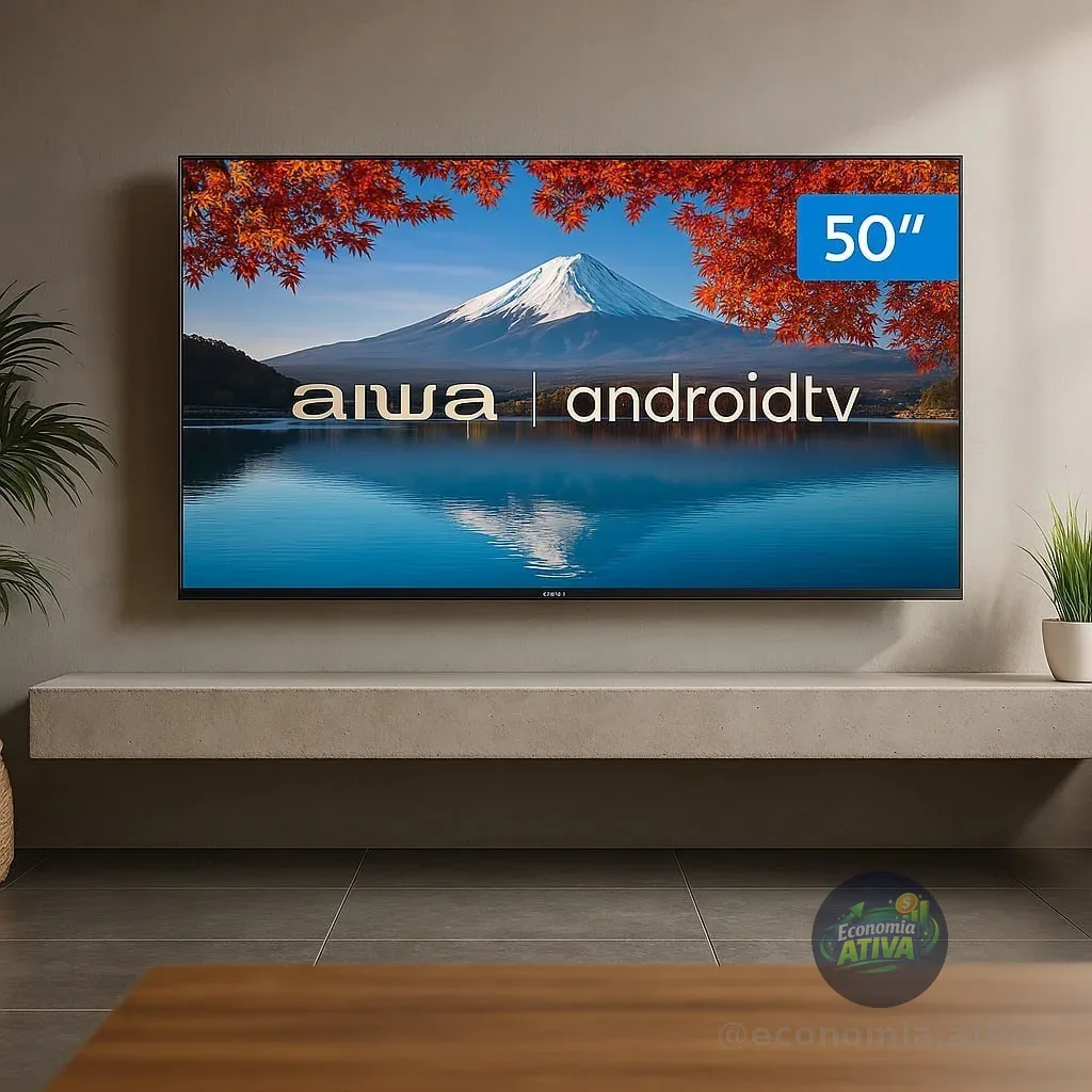 Smart Tv Aiwa 50 Android 4k Borda Ultrafina