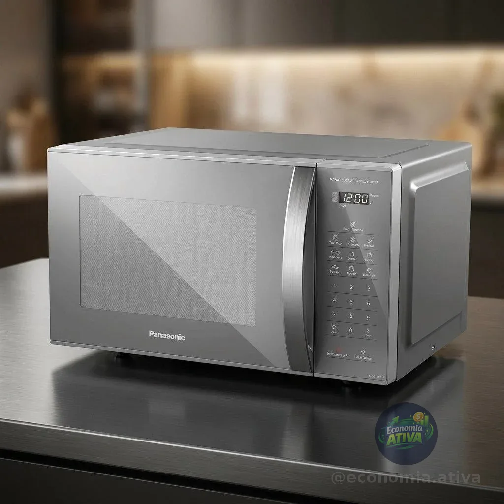 Micro-ondas Panasonic Dupla Refeição NN-ST55LSRUK 27L Prata 220v