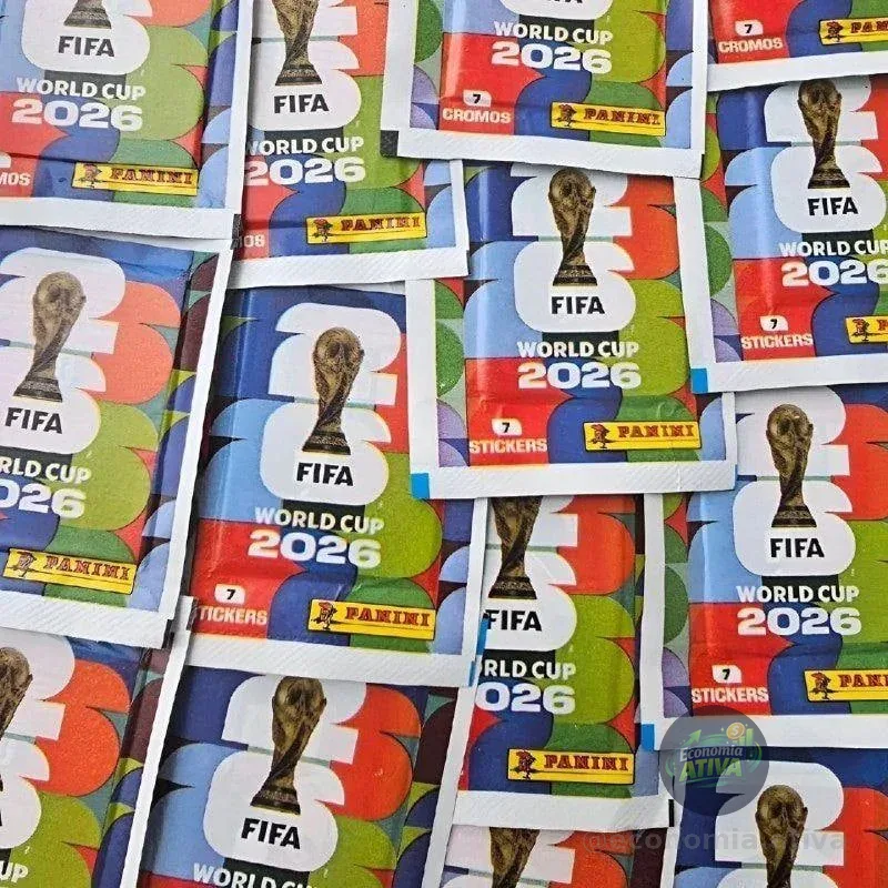 Figurinhas Panini da Copa do Mundo 2026 - 100 Envelopes com 7 Figurinhas Display