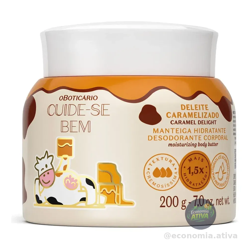 O Boticário Cuide-se Bem Deleite Caramelizado Manteiga Corpo