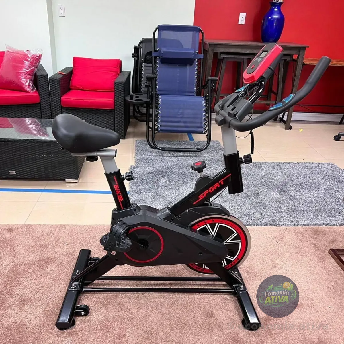 Bicicleta Ergométrica Bike Academia Spinning X11 Cor Preto E Vermelho Preto/vermelho